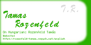 tamas rozenfeld business card